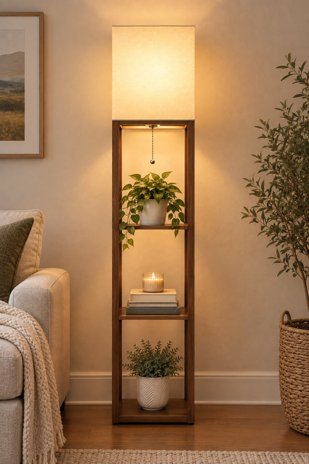 Alder Shelf Floor Lamp