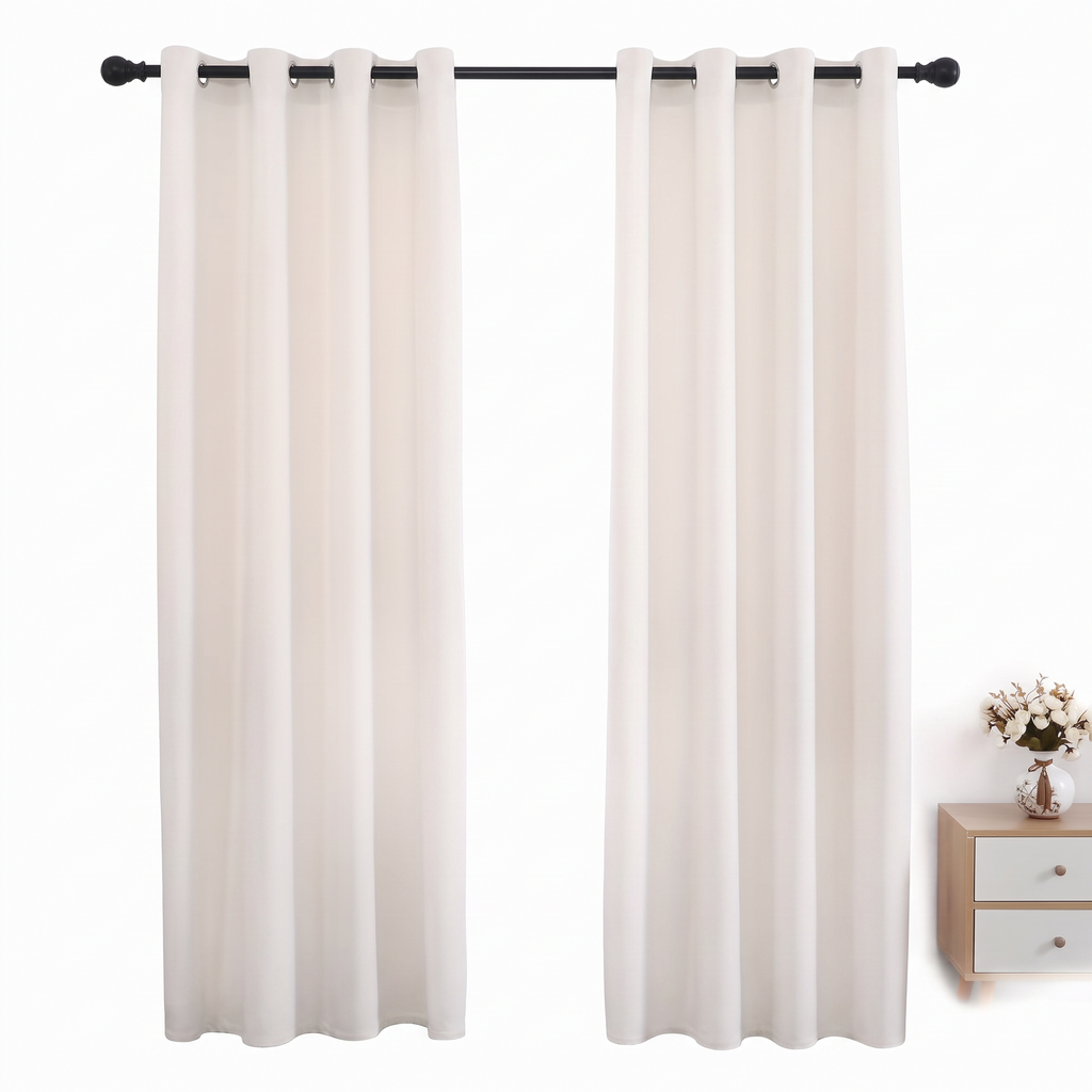 Verona velvet grommet curtain panels on a white background