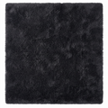 Sable plush shaggy area rug on a white background