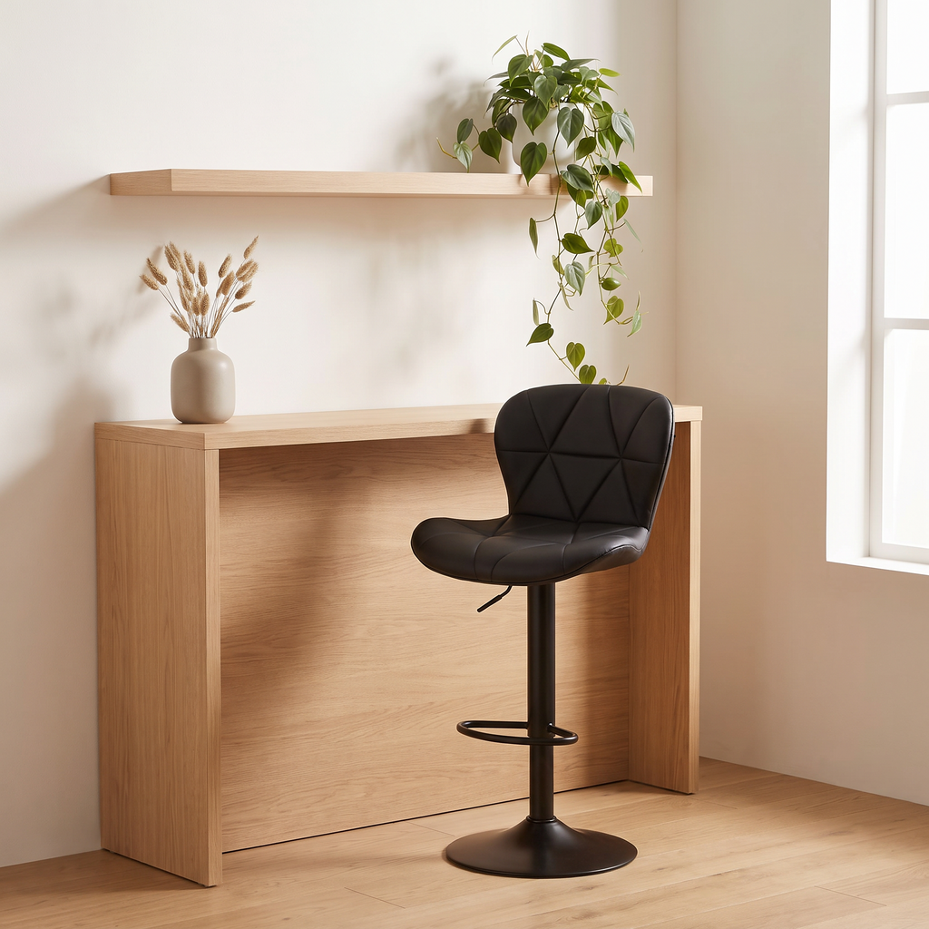 Rowan bar stool at a home bar counter