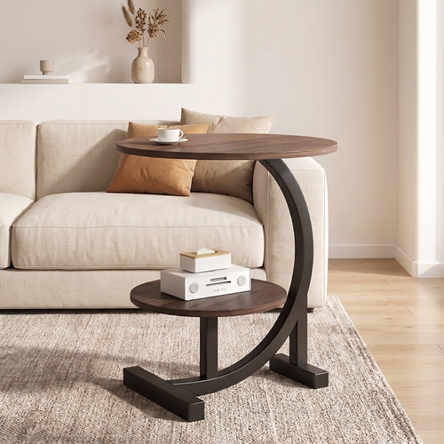Elira table used as a small coffee table on a plush rug