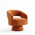 Solene velvet swivel chair on a white background