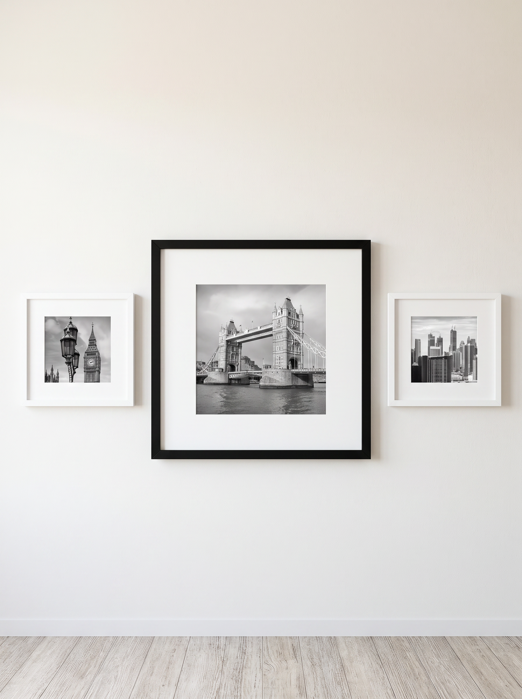 Lindra gallery wall anchored by the large frame