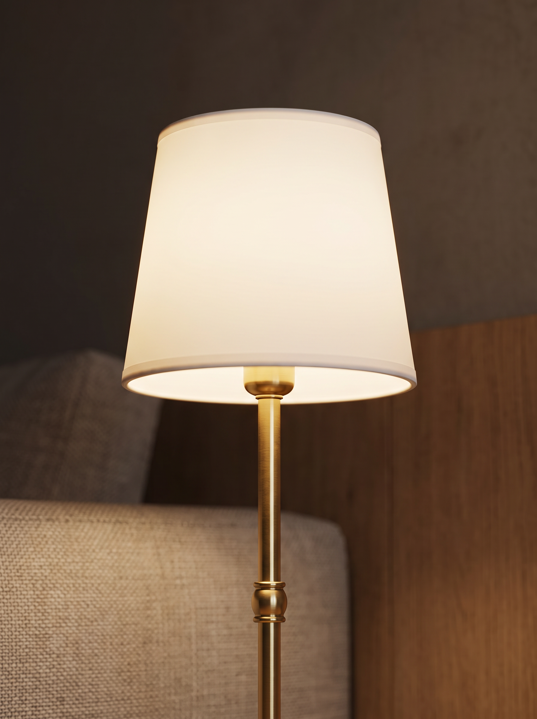 Lumina lamp touch top dimmed to a low setting
