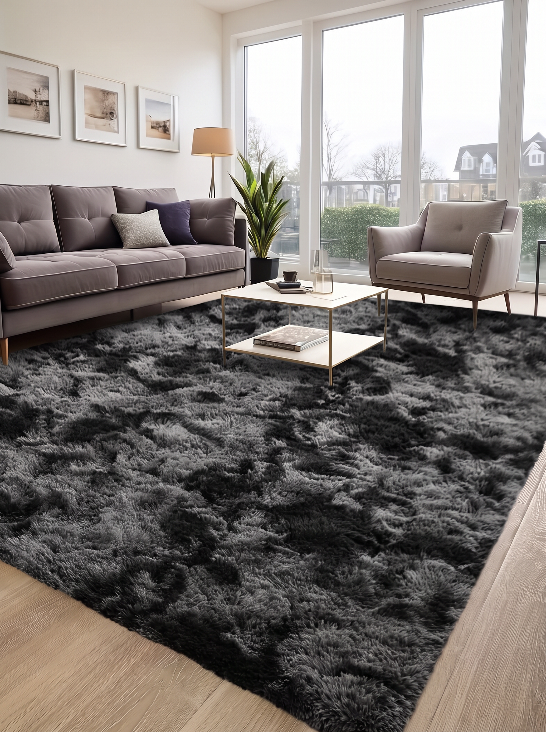 Sable rug in a calm softly lit living room